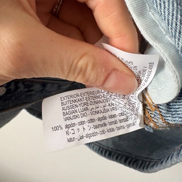 Zara Denim Mini Dress Long Sleeves Size Large Blogger Favorite - Picture 8 of 8